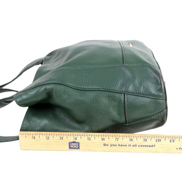 Michael Kors GREEN GENUINE LEATHER THREE COMPARTMENTS SHOULDER BAG TOTE HANDBAG - Picture 14 of 15